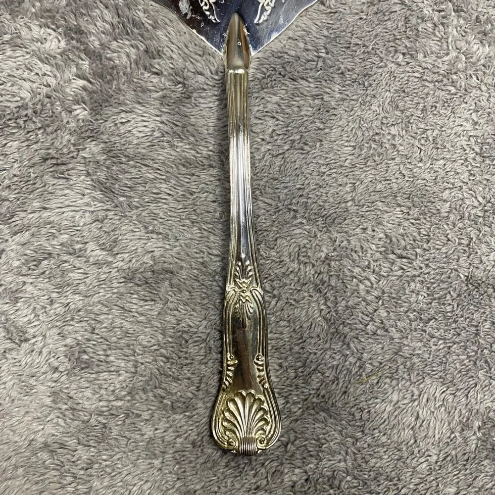 Vintage Silver Brush Large Pie Cake Server 11.5